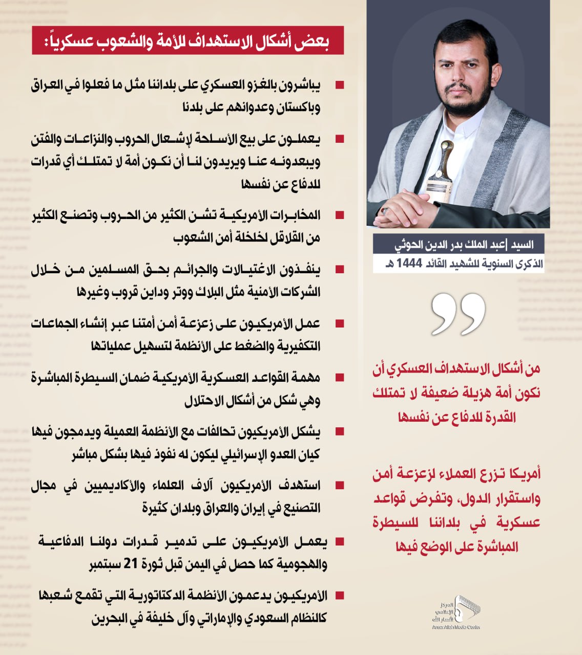 السيد عبدالملك بدر الدين الحوثي (1)